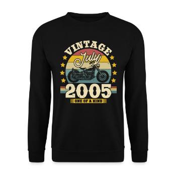 Birthday gift July 2005 - 18 years in 2023 - Unisex Sweatshirt - black - Front - Alina (178cm) & Michal (187cm)