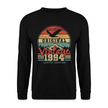 Cadeau Anniversaire 1994 - Sweat-shirt Unisexe - noir - Devant - Alina (178cm) & Michal (187cm)