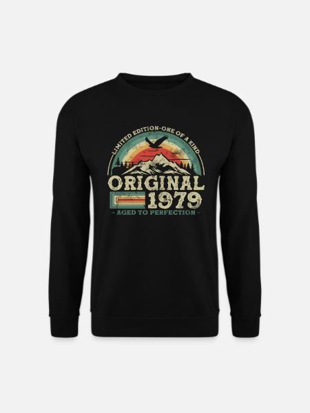 Retro 44 - Geschenk 44 Jahre - Unisex Pullover - Schwarz