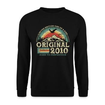 Birthday Gift 2010 - An unforgettable memory - Unisex Sweatshirt - black - Front - Alina (178cm) & Michal (187cm)