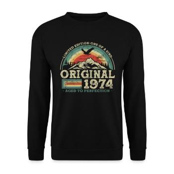Anniversary 1974 - Unisex Sweatshirt - black - Front - Alina (178cm) & Michal (187cm)