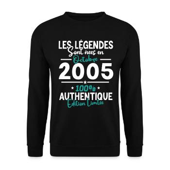 The Legends of October 2005 - 18 years - Unisex Sweatshirt - black - Front - Alina (178cm) & Michal (187cm)