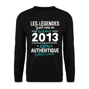 Legends Oktober 2013 - 10 Jahre - Unisex Pullover - Schwarz - Vorne - Alina (178cm) & Michal (187cm)