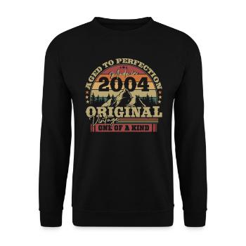 Perfektion erreicht! 20 Jahre Original Vintage - Unisex Pullover - Schwarz - Vorne - Alina (178cm) & Michal (187cm)