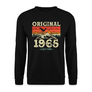 Geburtstagsgeschenk 1965 Limitierte Auflage - Sweat-shirt Unisexe - noir - Devant - Alina (178cm) & Michal (187cm)
