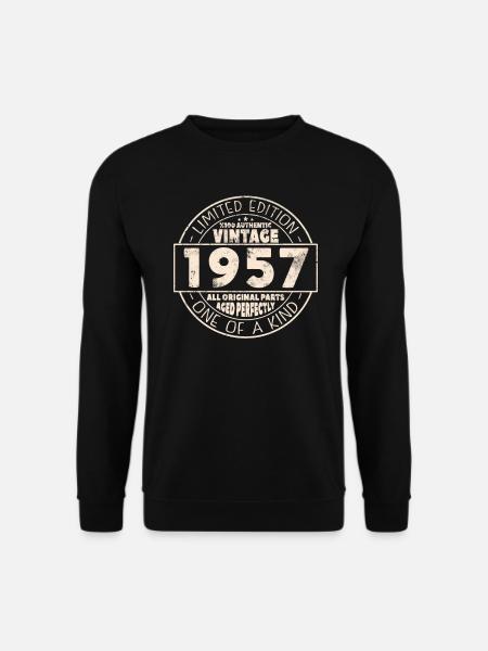 Geschenk 1957 Vintage 66/67 - Unisex Pullover - Schwarz