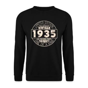 Gift 1935 88/89 years - Unisex Sweatshirt - black - Front - Alina (178cm) & Michal (187cm)