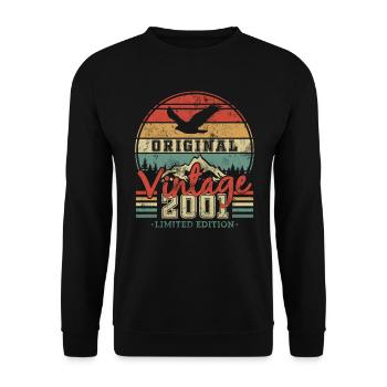 Original Vintage 2001 - Unisex Sweatshirt - black - Front - Alina (178cm) & Michal (187cm)