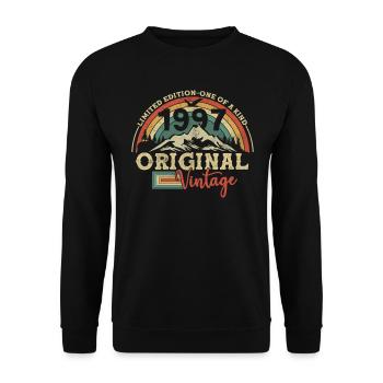 Millésime original 1997 - Sweat-shirt Unisexe - noir - Devant - Alina (178cm) & Michal (187cm)