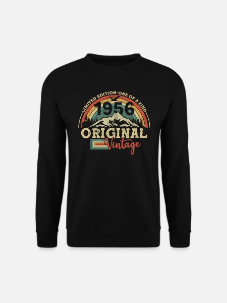 Original Vintage 1956 67/68 Ans - Unisex Pullover - Schwarz