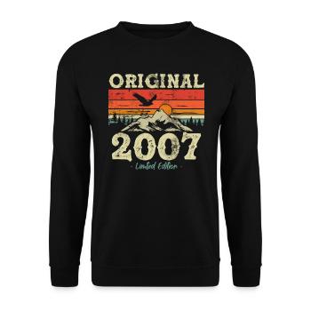 Birthday present 2007 16/17 years - Unisex Sweatshirt - black - Front - Alina (178cm) & Michal (187cm)