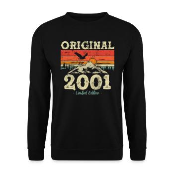 Birthday present 2001 22/23 years - Unisex Sweatshirt - black - Front - Alina (178cm) & Michal (187cm)