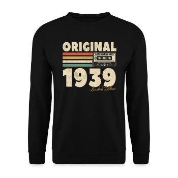 Legendary hits 1939 - 84 years - Unisex Sweatshirt - black - Front - Alina (178cm) & Michal (187cm)