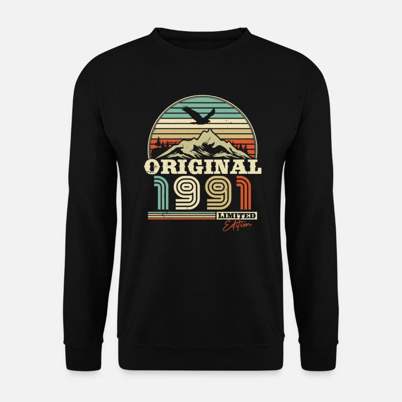Retro '91 Birthday Delight - Unisex Pullover - Schwarz