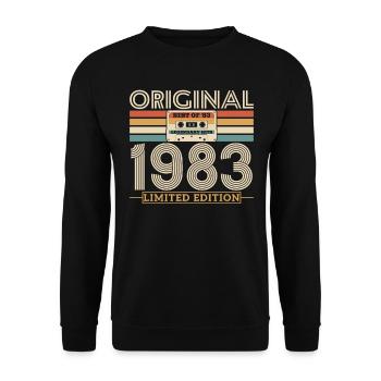 Original 1983 Vintage Anniversary Retro 40 Years - Unisex Sweatshirt - black - Front - Alina (178cm) & Michal (187cm)