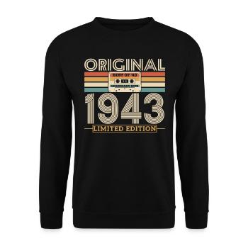 1943 Anniversary Retro Édition Limitée - Sweat-shirt Unisexe - noir - Devant - Alina (178cm) & Michal (187cm)