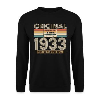1933 Jubiläum Limited Edition 90 Jahre - Unisex Pullover - Schwarz - Vorne - Alina (178cm) & Michal (187cm)