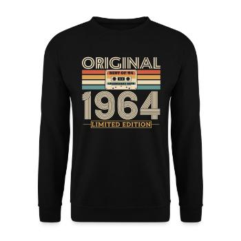 Einzigartiges Geschenk 1964 Geburtstag - Unisex Pullover - Schwarz - Vorne - Alina (178cm) & Michal (187cm)