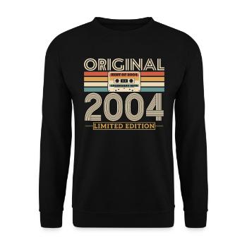 Original birthday gift 2004 19/20 years - Unisex Sweatshirt - black - Front - Alina (178cm) & Michal (187cm)