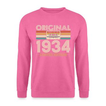 Originelles Geburtstagsgeschenk 1934 89/90 Jahre - Unisex Pullover - Pink - Vorne