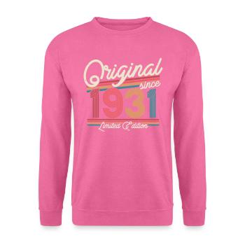 Vintage 1931 Geburtstagsgeschenk - Unisex Pullover - Pink - Vorne