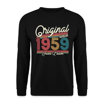 Don 1959 - 64/65 ans - Sweat-shirt Unisexe - noir - Devant - Alina (178cm) & Michal (187cm)