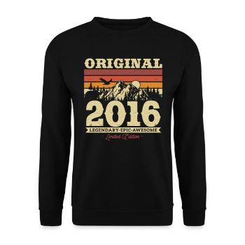 Vintage gift 7/8 years - Unisex Sweatshirt - black - Front - Alina (178cm) & Michal (187cm)
