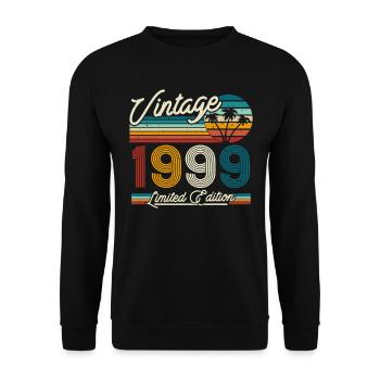 Birthday Gift Vintage 1999, 24/25 Years - Unisex Sweatshirt - black - Front - Alina (178cm) & Michal (187cm)