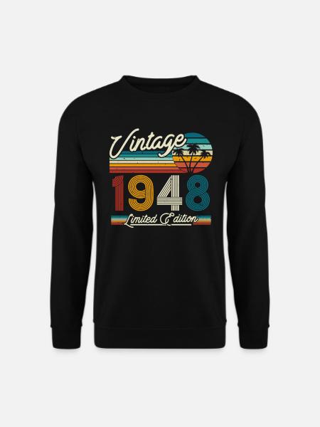 Gift 75/76: Born 1948 - Unisex Sweatshirt - black