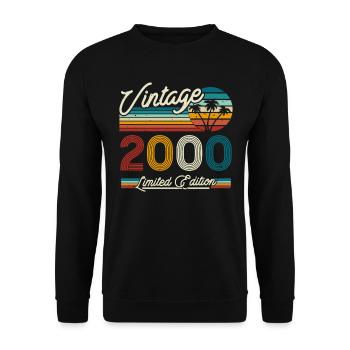 Gift Vintage 2000 23/24 years - Unisex Sweatshirt - black - Front - Alina (178cm) & Michal (187cm)