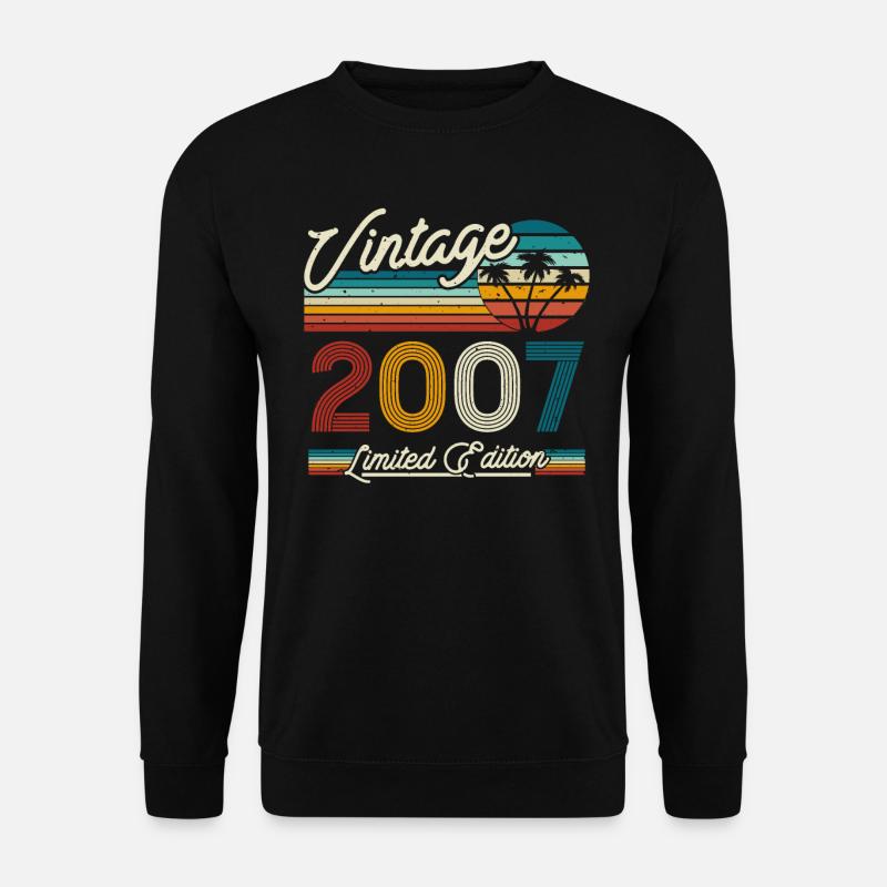 Cadeau Millésime 2007 - Sweat-shirt Unisexe - noir