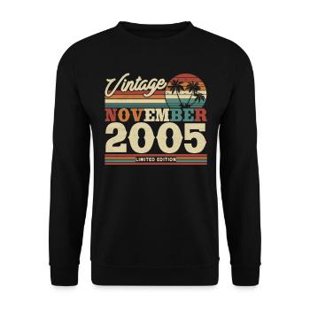 Cadeau d’anniversaire vintage Nov. 2005 - Sweat-shirt Unisexe - noir - Devant - Alina (178cm) & Michal (187cm)