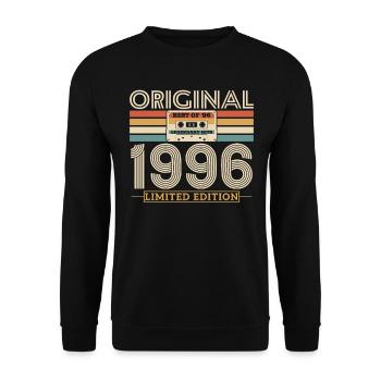 Vintage Birthday Gift 1996 - Unisex Sweatshirt - black - Front - Alina (178cm) & Michal (187cm)