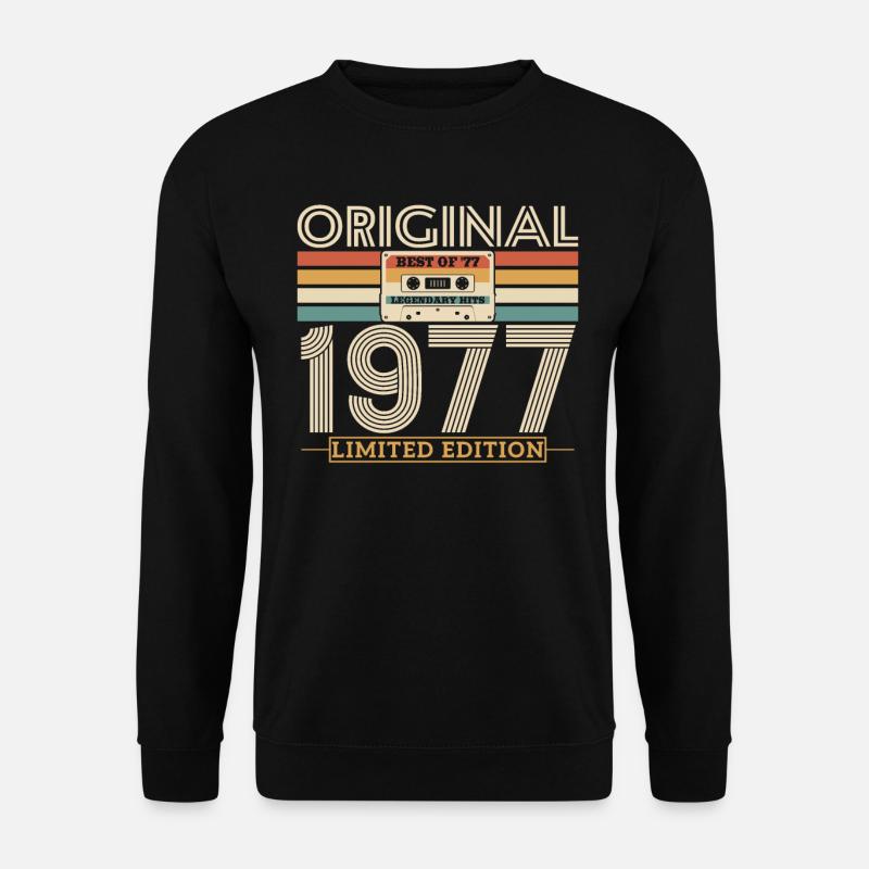Geschenk 46-47 Jahre: Best of 1977 - Unisex Pullover - Schwarz