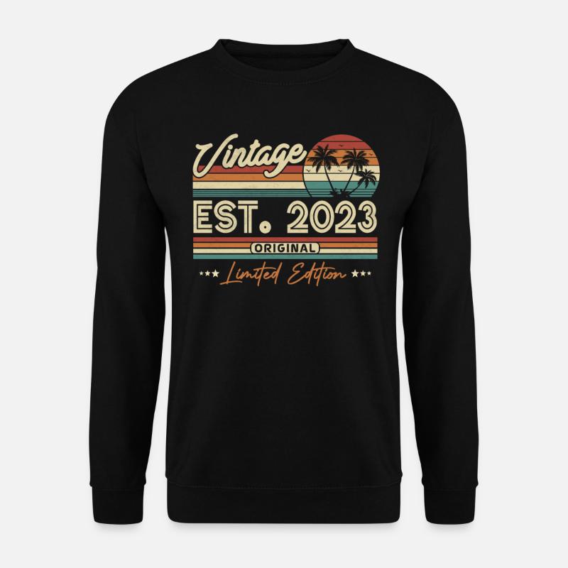 Einzigartiger 2023 Jahrgang - Unisex Pullover - Schwarz