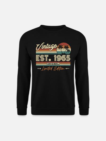 Nostalgic 1965 birthday year - Unisex Sweatshirt - black