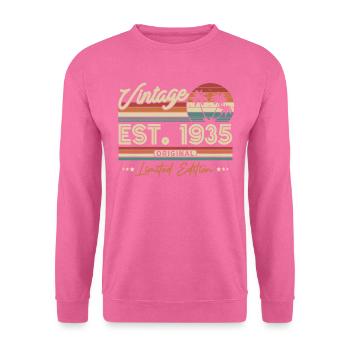 Millésime 1935 Anniversaire - 88/89 ans - Sweat-shirt Unisexe - rose - Devant