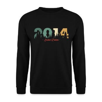Vintage Nature Birthday Gift 2014 - Unisex Sweatshirt - black - Front - Alina (178cm) & Michal (187cm)