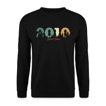 Cadeau d’anniversaire Vintage Nature 2010 - Sweat-shirt Unisexe - noir - Devant - Alina (178cm) & Michal (187cm)