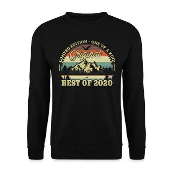 Retro Geburtstagsfreude 2020 - Unisex Pullover - Schwarz - Vorne - Alina (178cm) & Michal (187cm)