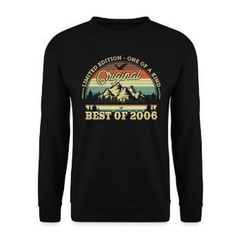 Retro Birthday Joy '06 - Unisex Sweatshirt - black - Front - Alina (178cm) & Michal (187cm)