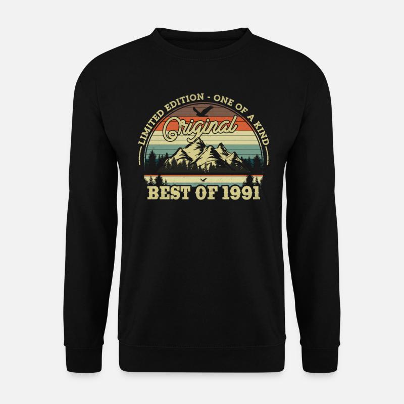 Retro 91 Birthday Gift - Unisex Sweatshirt - black