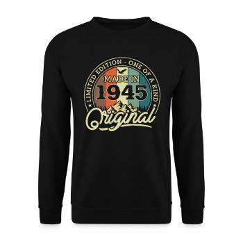 Birthday joy 78/79 years - Unisex Sweatshirt - black - Front - Alina (178cm) & Michal (187cm)
