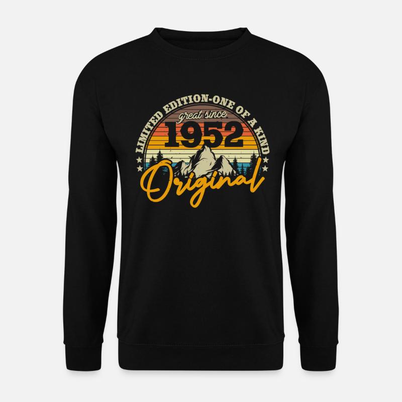 Nostalgic Birthday Gift '52 - Unisex Sweatshirt - black
