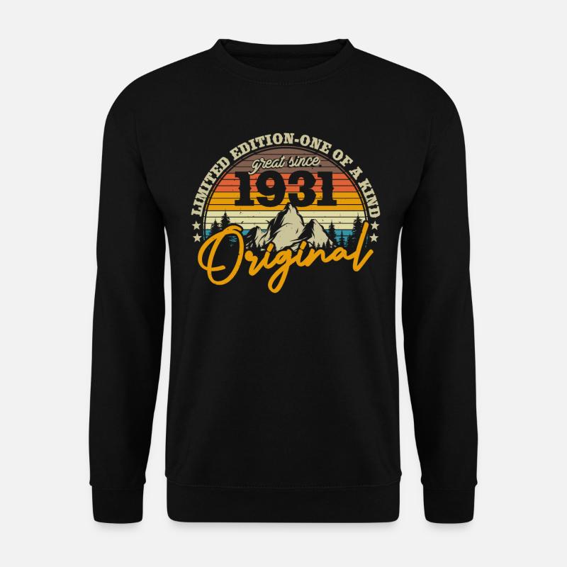 Nostalgisches Geschenk 1931 - Unisex Pullover - Schwarz