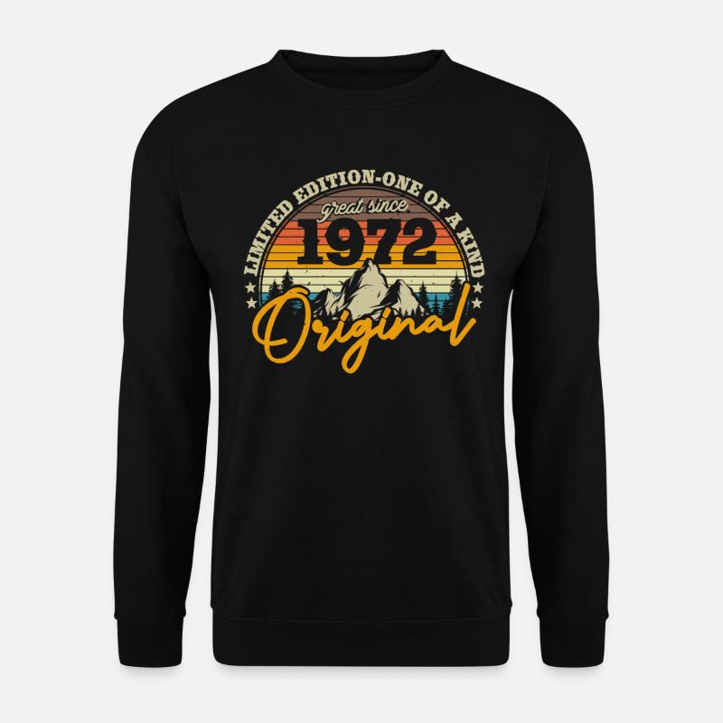 Nostalgie-Geschenk 1972 - Unisex Pullover - Schwarz