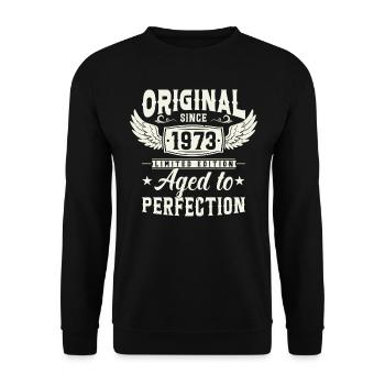 1973 Légende de la naissance - Sweat-shirt Unisexe - noir - Devant - Alina (178cm) & Michal (187cm)