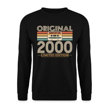 Année légendaire de naissance 2000 - Sweat-shirt Unisexe - noir - Devant - Alina (178cm) & Michal (187cm)