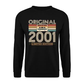 Chemise d’anniversaire emblématique 2001 - Sweat-shirt Unisexe - noir - Devant - Alina (178cm) & Michal (187cm)