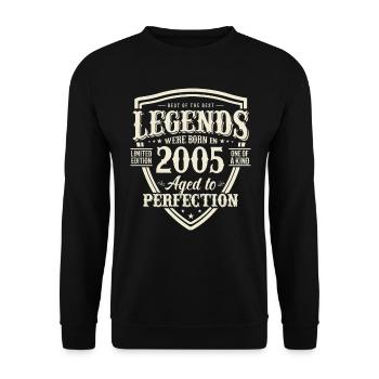 Millésime légendaire 2005 - Sweat-shirt Unisexe - noir - Devant - Alina (178cm) & Michal (187cm)